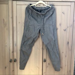 Ellen Tracy Grey Linen Pants
